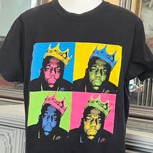 Black Graphic Tee with Colorful Pop Art Design